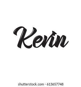 kevin, text design. Vector calligraphy. Typography poster. Usable as background.