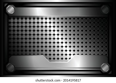 Kevlar metallic frame template steel background