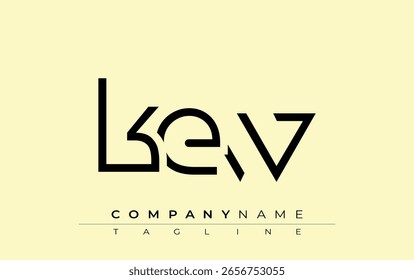 KEW abstract letter design. Modern Business Logo Design With Abstract Typography and Contemporary Style