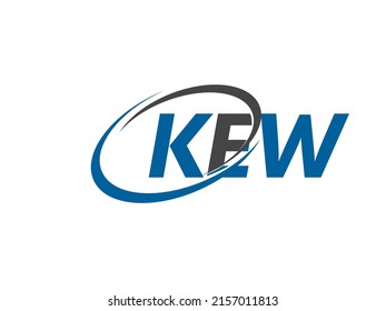 KEW letter creative modern elegant swoosh logo design
