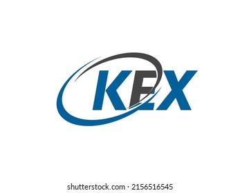 KEX letter creative modern elegant swoosh logo design