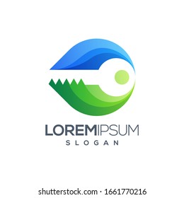key abstract color logo design
