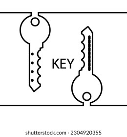 Key. Abstract key. Key for the lock.