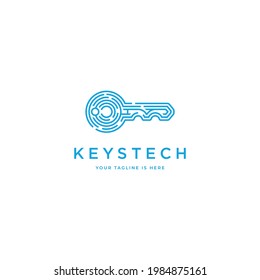 Key abstract technology lines logo icon sign symbol design concept. Vector illustration