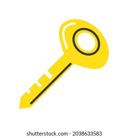 key access cartoon icon isolated