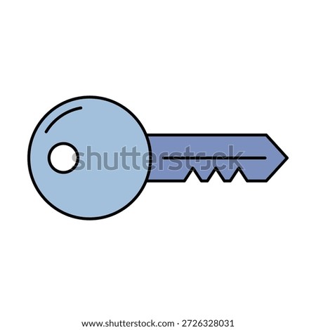 Key access control icon representing secure entry, permission management, system access, and safety control.
