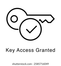 Key Access Granted Icon – Verified Authentication and Secure Entry