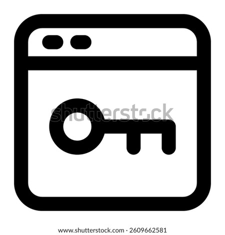 Key access icon with simple and line style