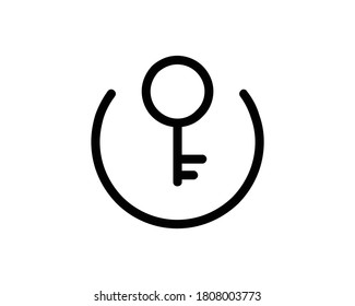 Vector De Icono De Acceso Clave E Ilustración