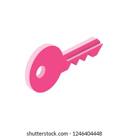 Key, access to information, Username, account, personal account. Creative idea illustration. 3d vector isometric icon