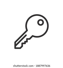 Key, access security line icon for web template and app. Vector illustration design on white background. EPS 10
