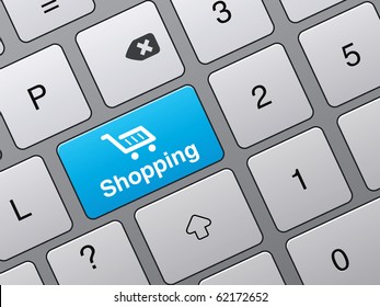 key to access the shopping cart on the keyboard