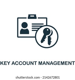 Key Account Management flat icon. Colored element sign from finance management collection. Flat Key Account Management icon sign for web design, infographics and more.