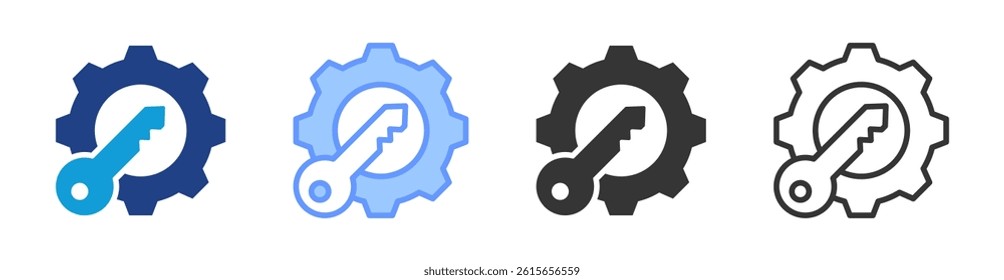Key Activities icon set multiple style collection