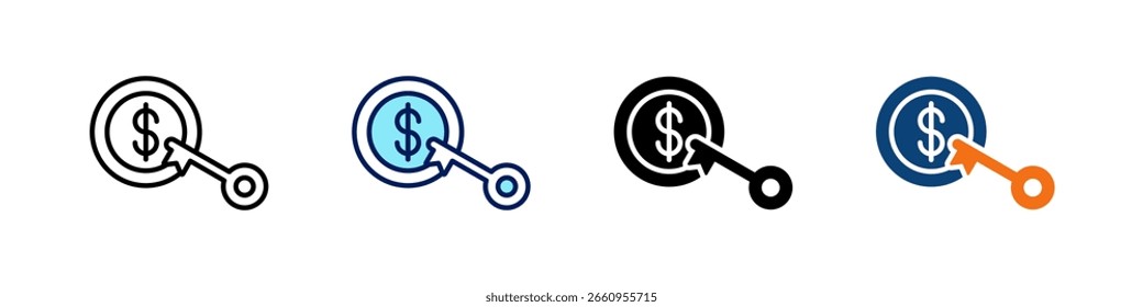 Key All In One Icon Multi Styles Vector Set