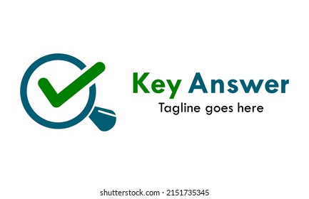 Key answer logo template illustration