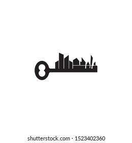 Key apartment icon logo design inspiration vector template