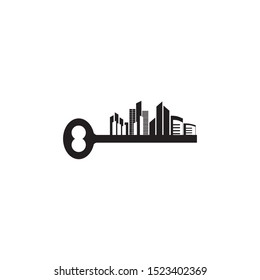 Key apartment icon logo design inspiration vector template