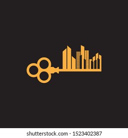 Key apartment icon logo design inspiration vector template