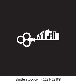 Key apartment icon logo design inspiration vector template