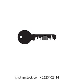 Key apartment icon logo design inspiration vector template