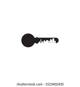 Key apartment icon logo design inspiration vector template