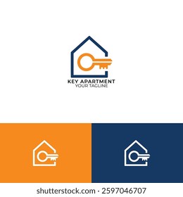 Key apartment logo design template