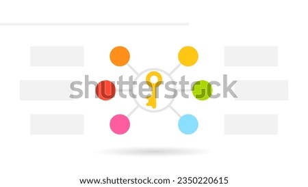 Key area slide template. Clipart image