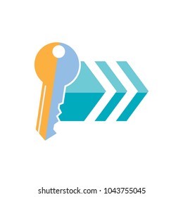 Key Arrow Logo Icon Design