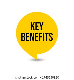 Key Benefits Speech Icon Design Vector