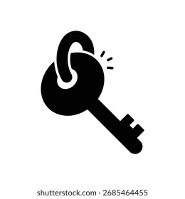 Icono de Vector de glifo negro clave