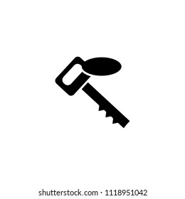 Key black icon concept. Key flat  vector symbol, sign, illustration.