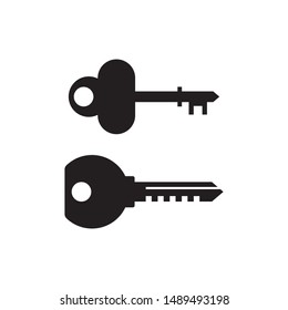 Key - black icon on white background vector illustration for website, mobile application, presentation, infographic. Access login concept sign design. Password symbol.