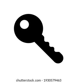 Key black icon. Simple trendy key vector icon in flat style. Icon isolated. Vector illustration.