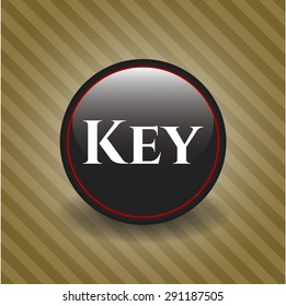 Key black shiny emblem