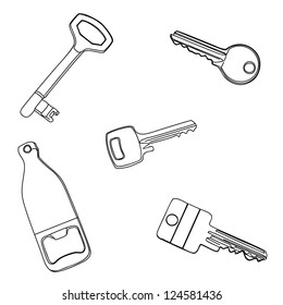 Key Black Silhouette Vector