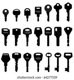 Key Black Silhouette Vector