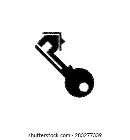 Key  - black vector icon