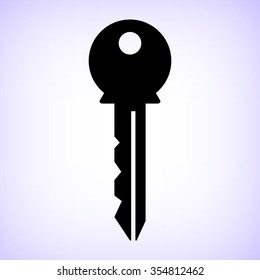 Key -  black vector icon