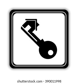 Key -  black vector icon