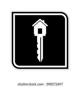 key  - black vector icon