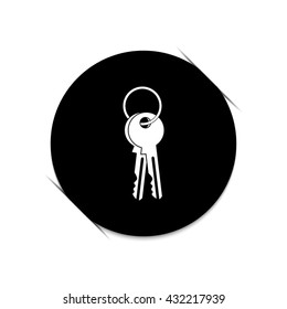 Key  - black vector icon