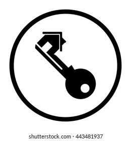 Key  - black vector icon