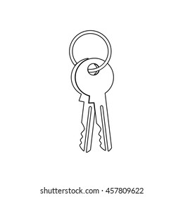 Key  - black vector icon