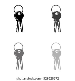 Key  - black vector icon