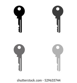 Key  - black vector icon