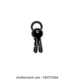 Key -  black vector icon