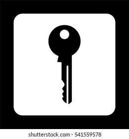 Key -  black vector icon
