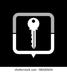 Key - black  vector icon
