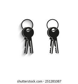 Key - black vector icons